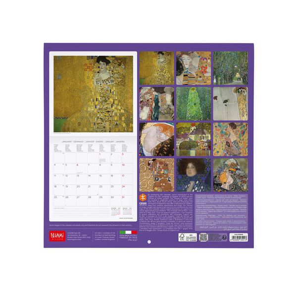 Calendario da Parete 2027 - 30 x 29 cm - Gustav Klimt