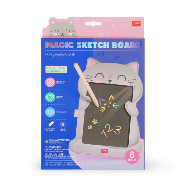Kitty Portable LCD Drawing Board in Cardboard - Magic Sketch Board Kitty Portable LCD Drawing Board in Cardboard - Magic Sketch Board