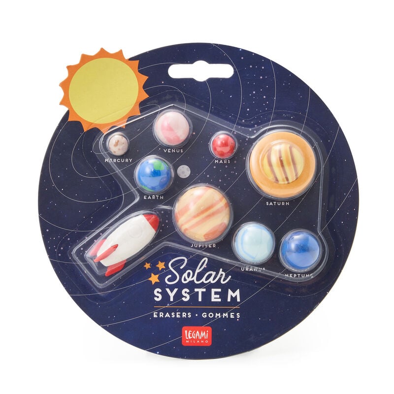9 Radiergummis im Set - Solar System, , zoo