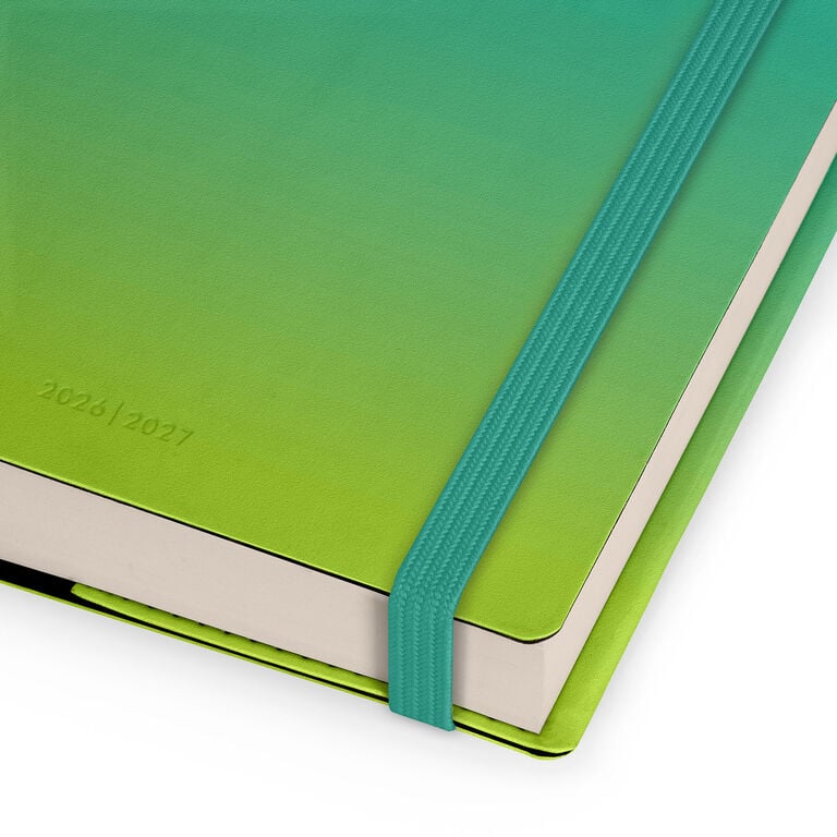 16-Month Medium Daily Diary for 2026/2027 - Shades of Green