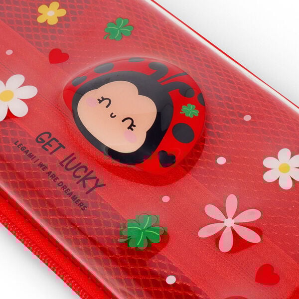 Ladybug Rigid Transparent Pencil Case - WonderWow