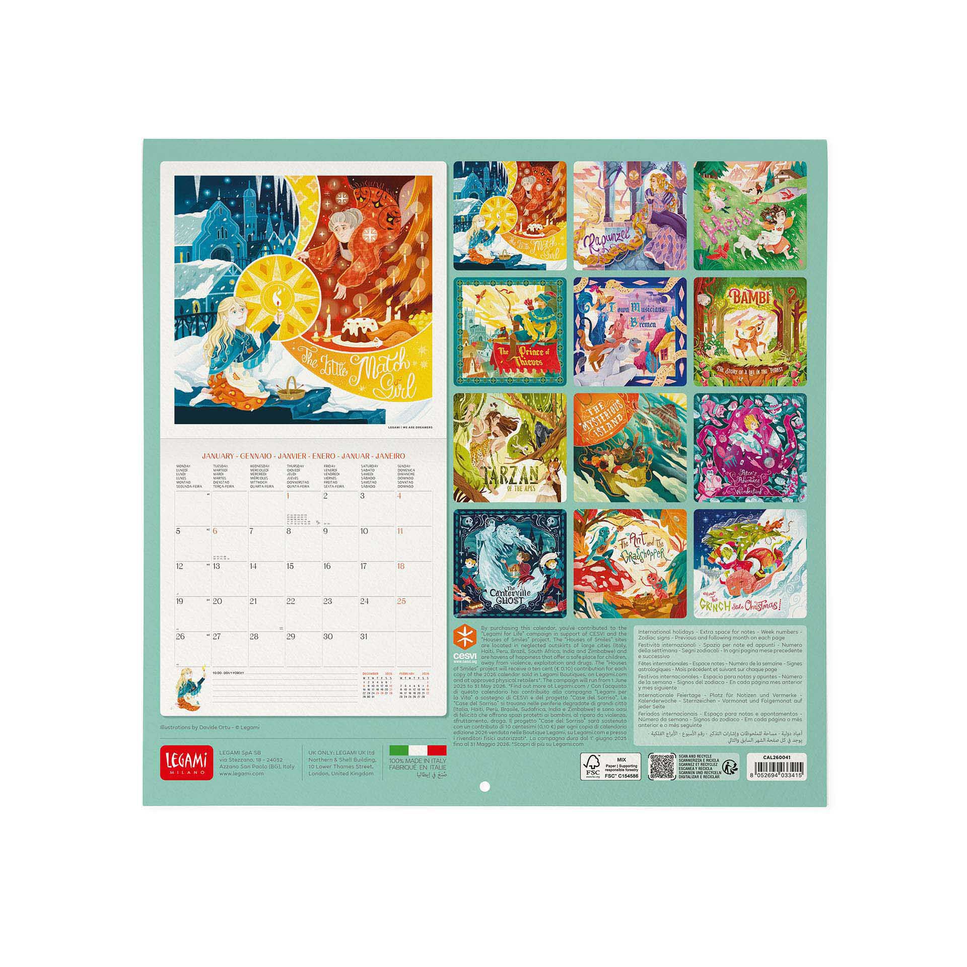 2026 Wall Calendar - 30 x 29 cm