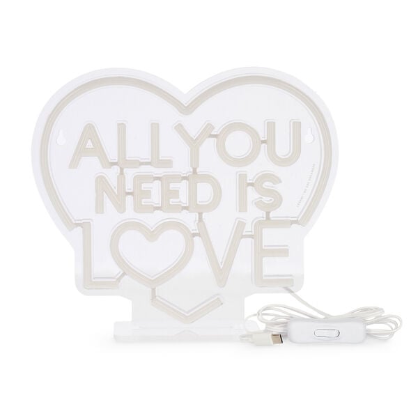 Lampada Led Effetto Neon - All You Need is Love - It's a Sign Lampada Led Effetto Neon - All You Need is Love - It's a Sign