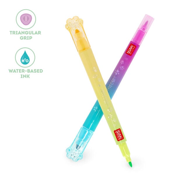 Set of 6 Dual-Tip Layering Markers - Meow