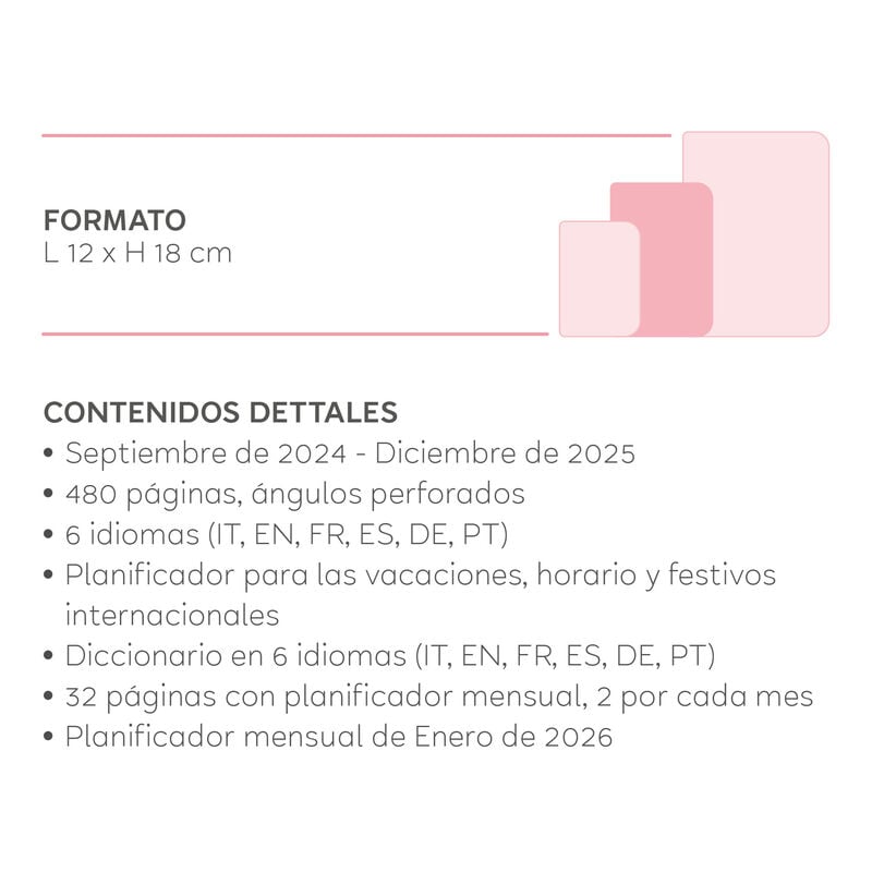 ME - Agenda Diaria De 16 Meses, Mediano, 2025-2026, Agenda Luxury