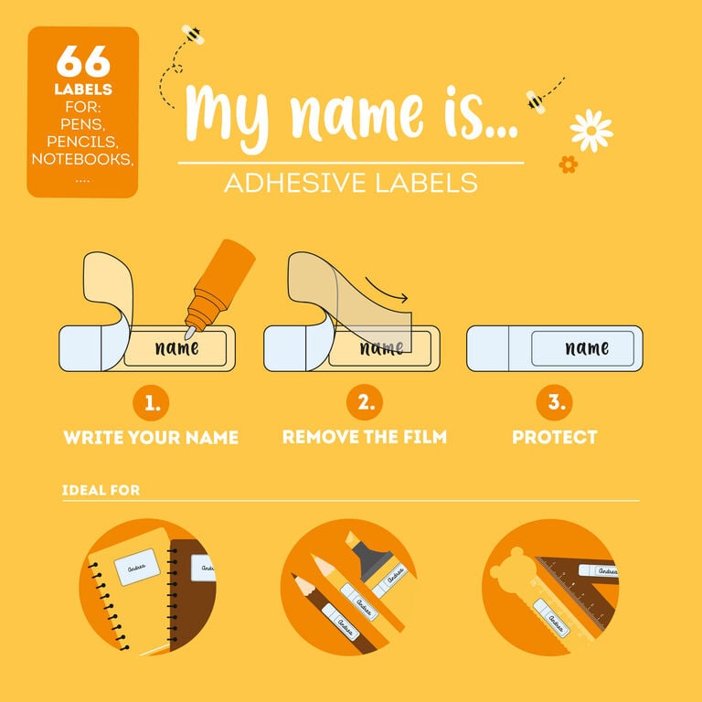 Etichette Adesive con Pellicola Protettiva - My Name Is... - Teddy Bear