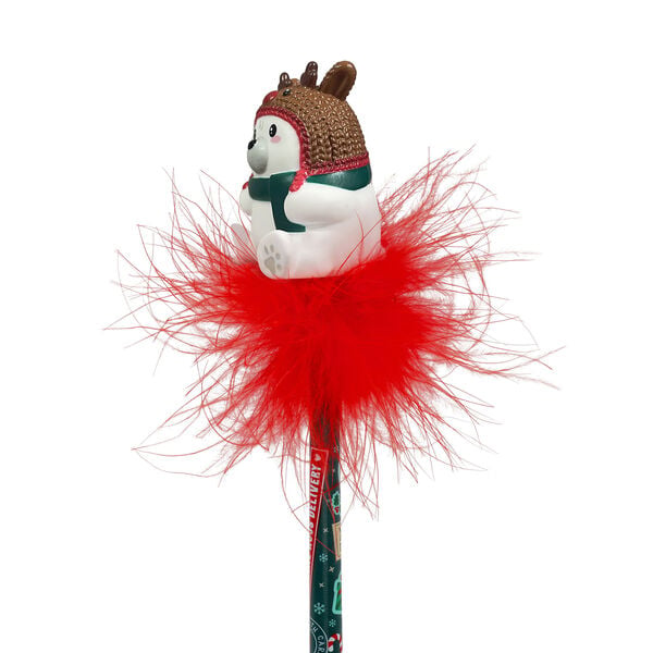 Penna Gel di Natale con Polar Bear Reindeer Luminoso - Writing is Magic