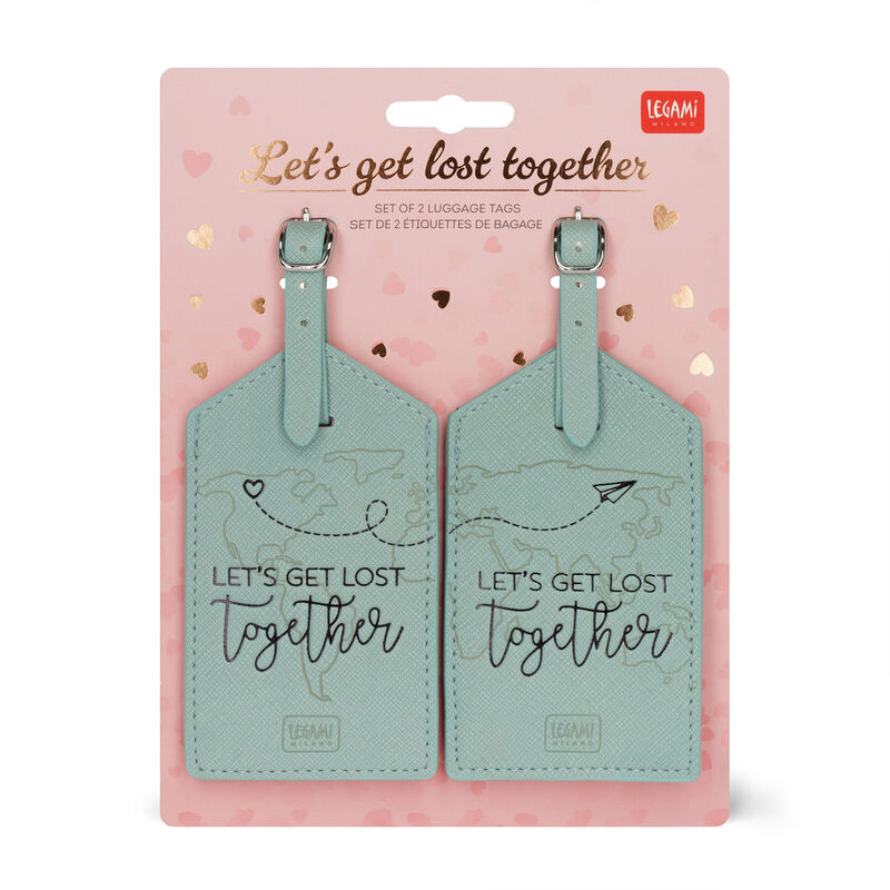 Set di 2 Etichette Bagaglio - Let's Get Lost Together, , zoo