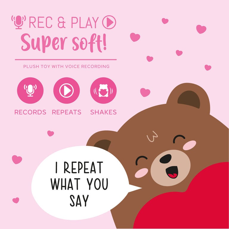 Peluche con Registrazione Vocale - Super Soft Rec&Play