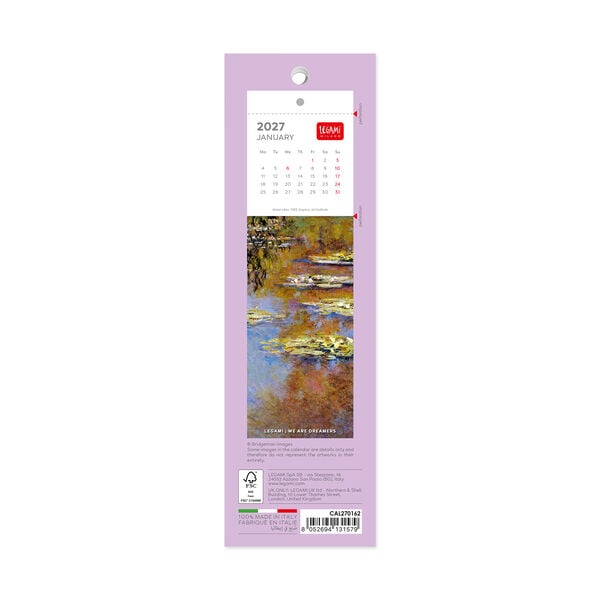 Lesezeichen-Kalender - 5,5 x 18 cm - Monet