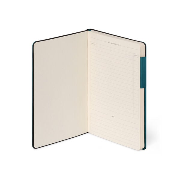 Lined Notebook with Monochrome Soft Cover - Deep Teal - My Notebook Lined Notebook with Monochrome Soft Cover - Deep Teal - My Notebook