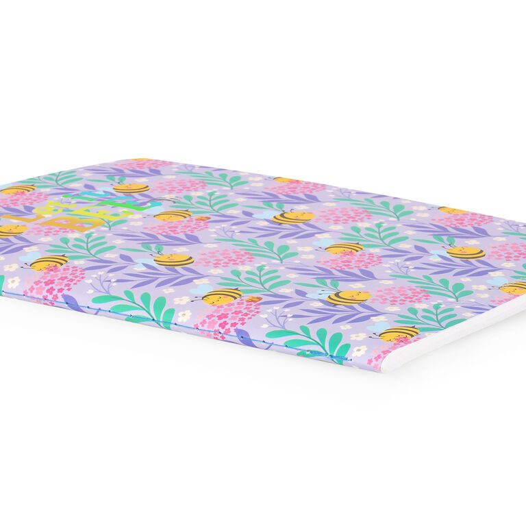 A5-Blanko-Notizbuch mit illustriertem Hardcover - Bee