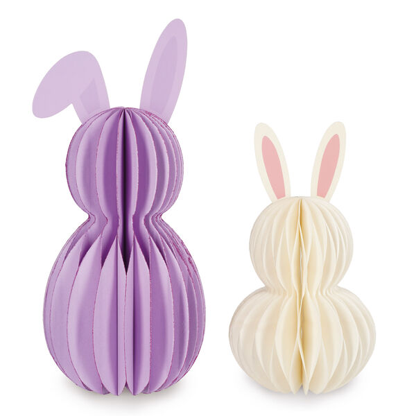 Set of 2 Foldable Paper Bunnies - Hoppy Easter