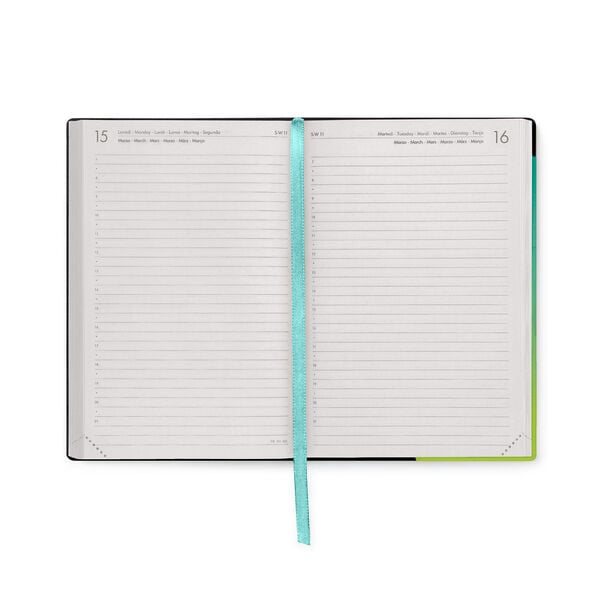 Agenda Diaria 2026/2027 16 Meses - Shades of Green - Medium