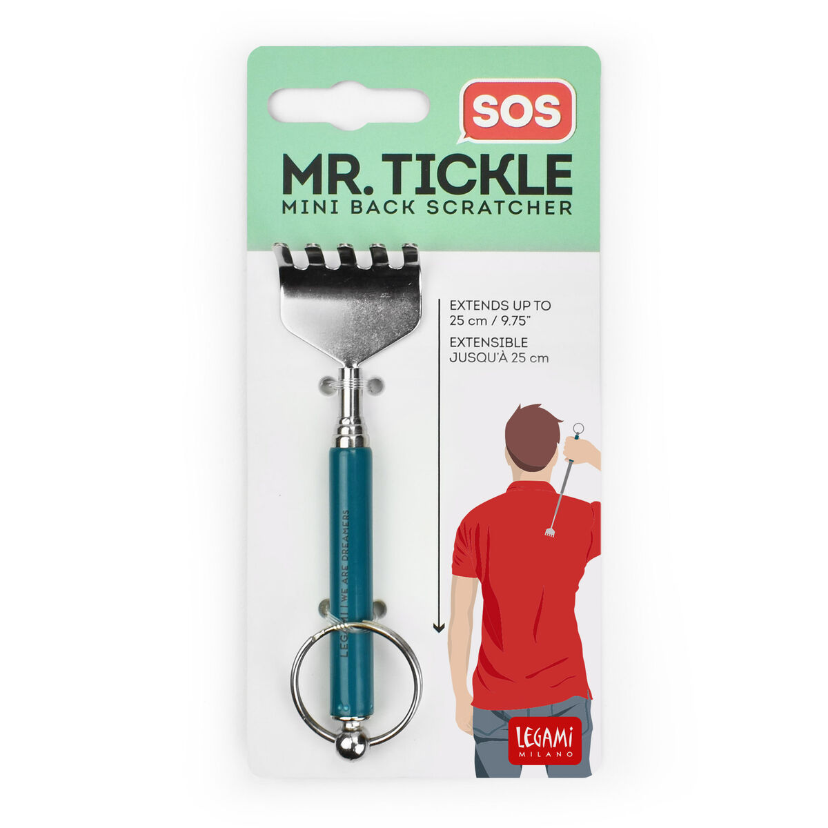 Mini Gratte-Dos - SOS Mr. Tickle PETROL BLUE