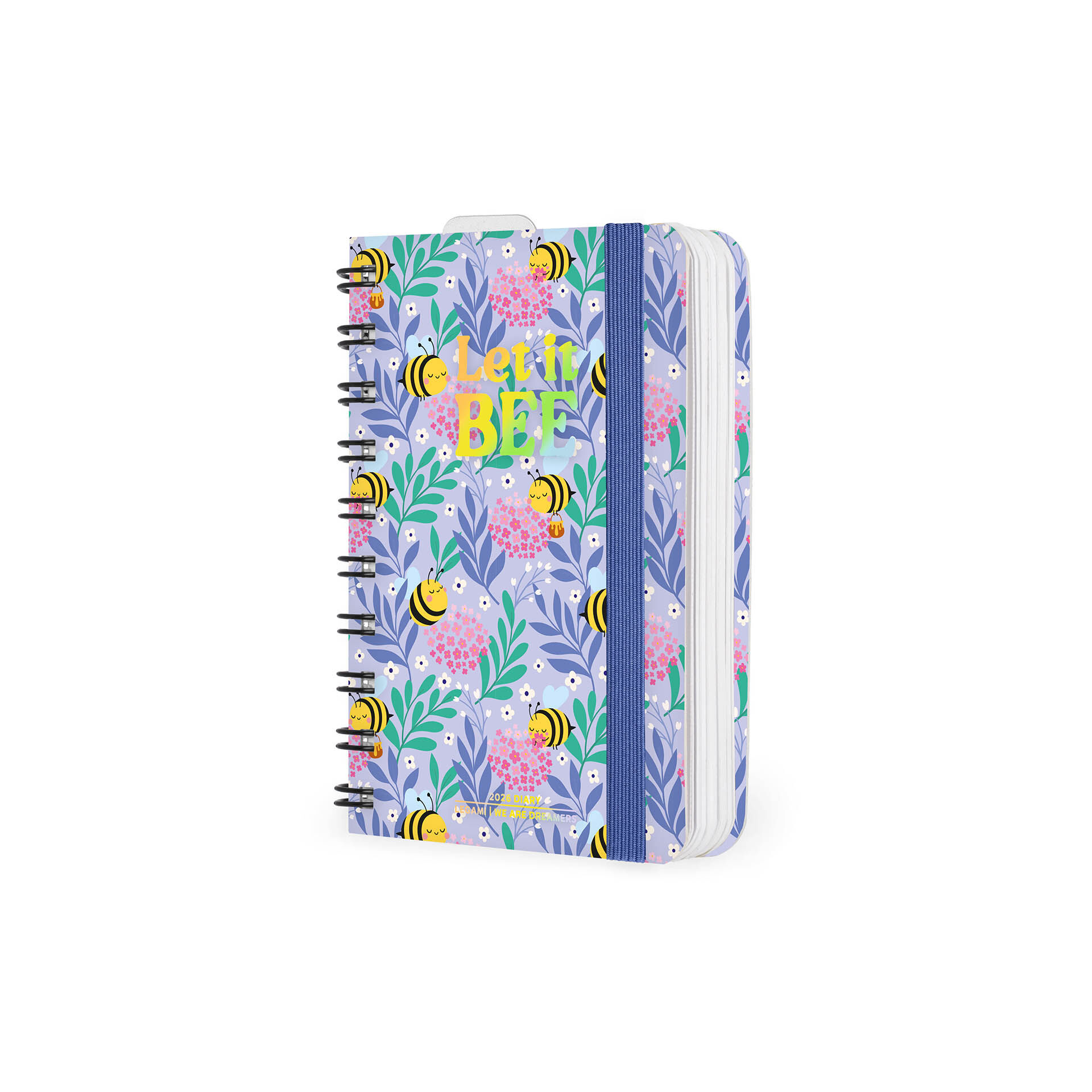 Agenda Journalier à Spirale Legami Small 2026 - Format 8,5 X 13 Cm, Motif Flowers, Papier FSC, Fermeture élastique, 12 Mois - 7