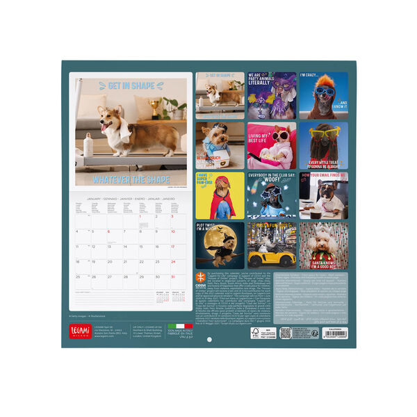 Calendario da Parete 2027 - 30 x 29 cm - Supawstar