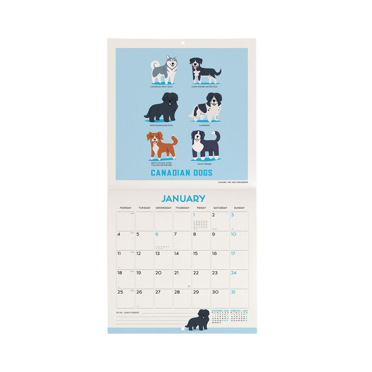 Calendario da Parete 2027 - 18 x 18 cm - Dogs of the World Calendario da Parete 2027 - 18 x 18 cm - Dogs of the World