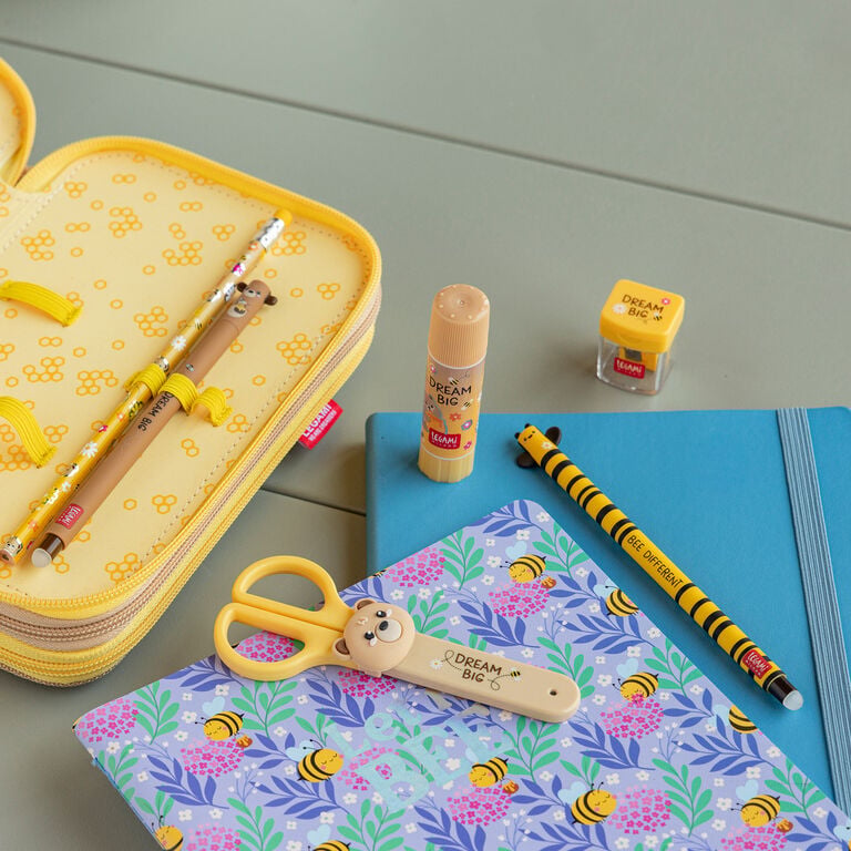 Astuccio 3 Scomparti - Teddy + 2 Penne Cancellabili Astuccio 3 Scomparti - Teddy + 2 Penne Cancellabili