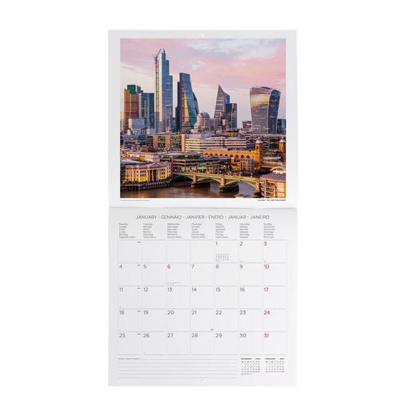 Calendario da Parete 2027 - 30 x 29 cm - London