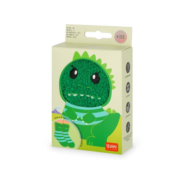 Non-Slip Dino Socks for Kids - It's a Match!