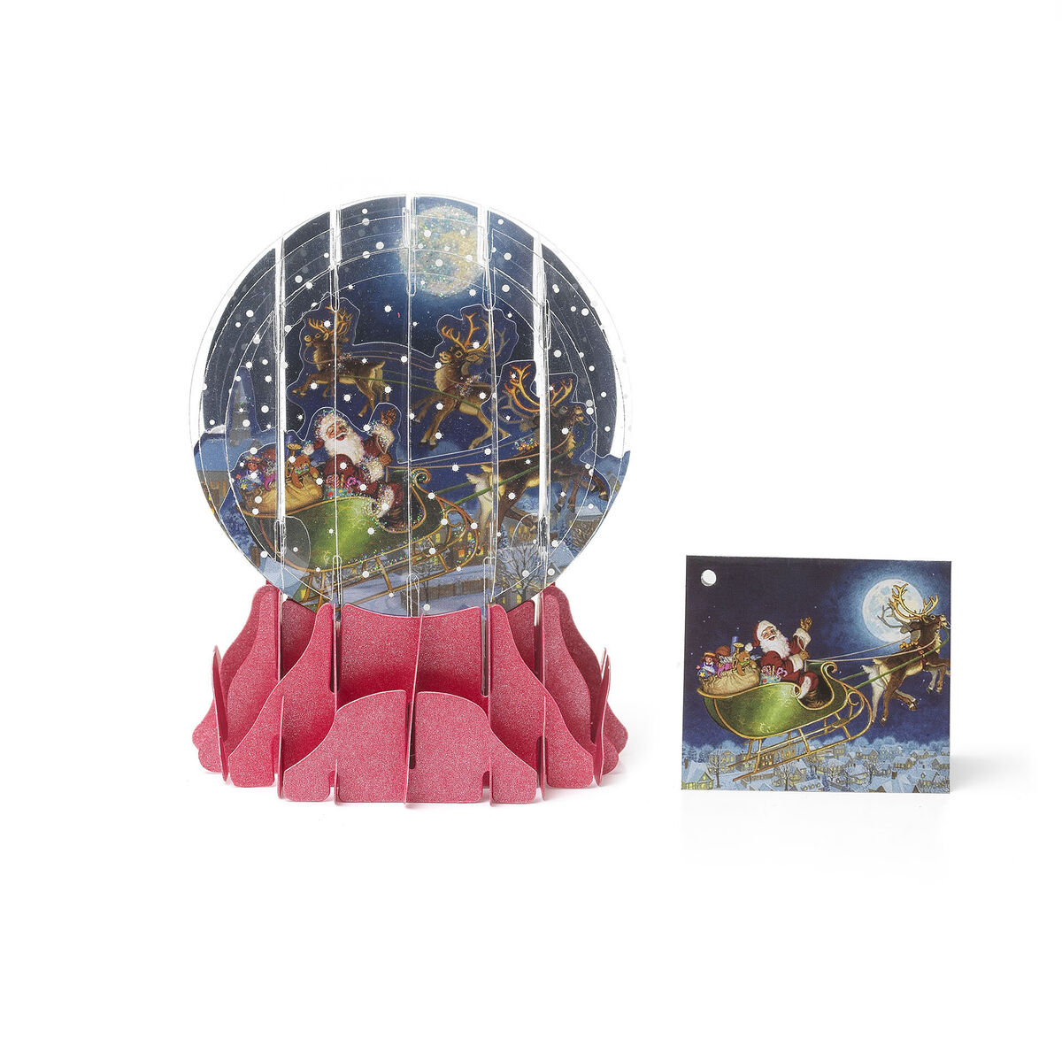Christmas Pop Up Greeting Card - Snow Globe, , zoo