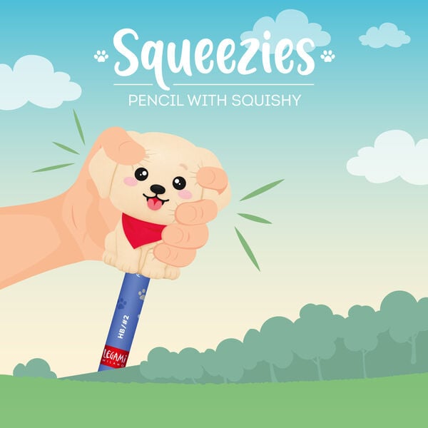 Pencil with Squishy Golden Retriver "Fur-ever Friends" - Squeezies Pencil with Squishy Golden Retriver "Fur-ever Friends" - Squeezies