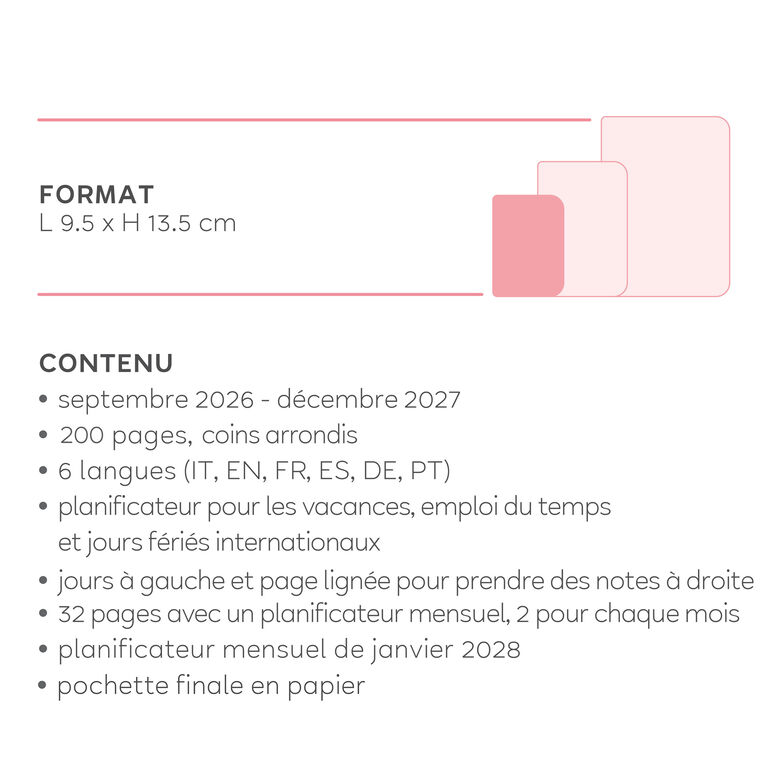 Agenda 2026/2027 Semainier Photographique 16 Mois - Kitty Bubble Tea - Small Avec Section pour Notes