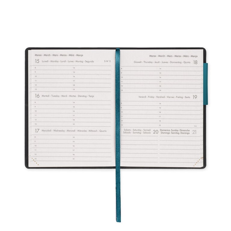12-Month Mini Weekly Diary 2027 - Deep Teal