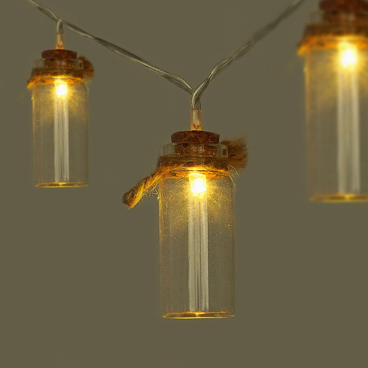 LED-Lichterkette mit Glasgefäßen, , zoo