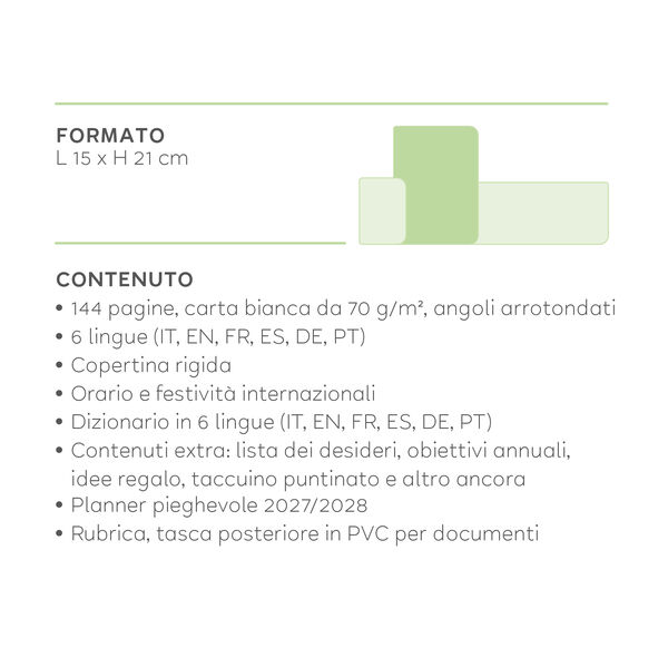 Agenda 12 Mesi Settimanale Spiralata - Large - 2027