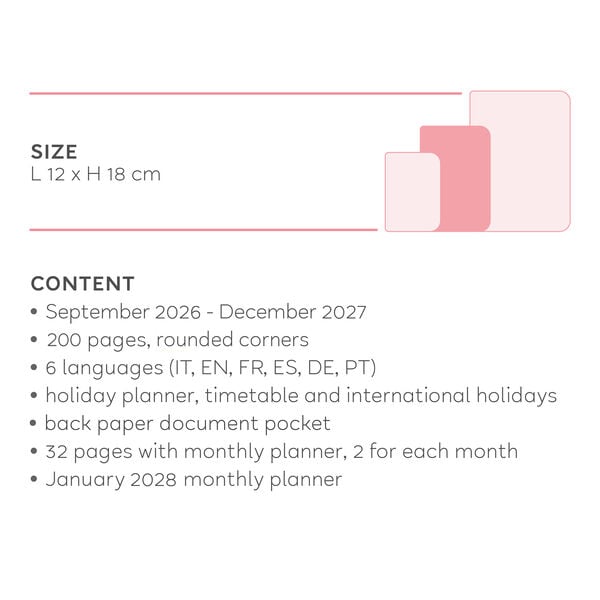 16-Month Weekly Photo Diary for 2026/2027 - Travel Stickers - Medium