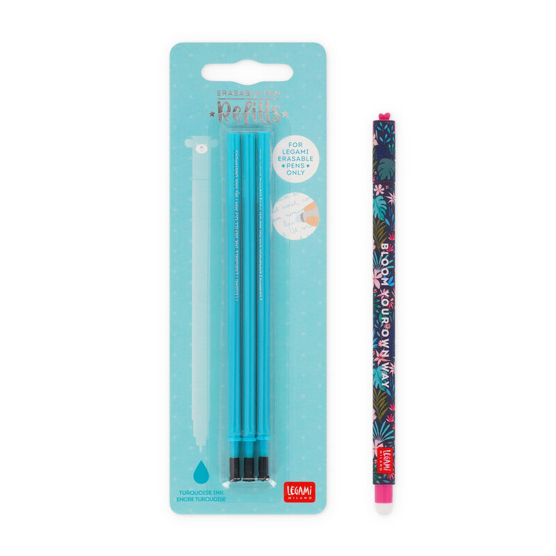 Flora Erasable Pen Set with Turquoise Refill