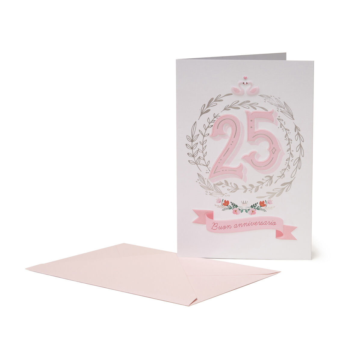 Greeting Card - Anniversary - 25 Anni Insieme, , zoo
