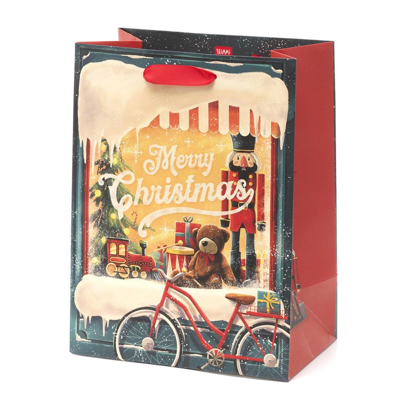 Sac Cadeau De Noël Extra Large – Design Texture Hesse – Pour Emballage Festif