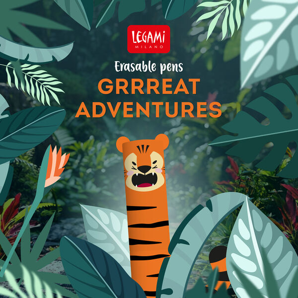 Penna Gel Cancellabile Tiger "Grrreat Adventure" - Erasable Pen