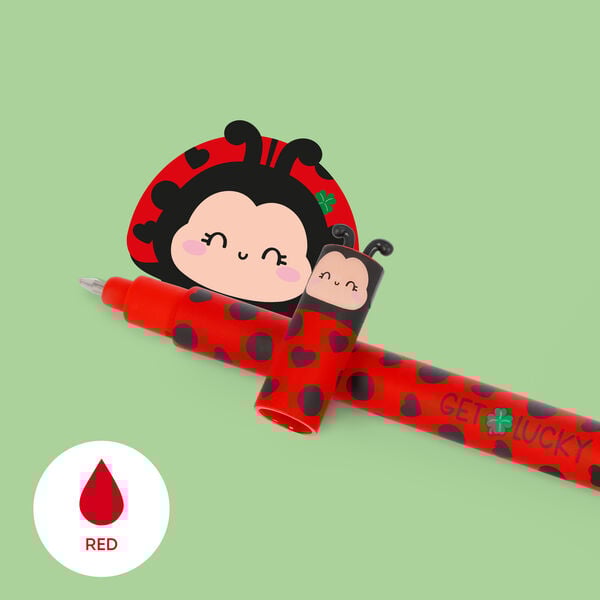 "Get Lucky" Ladybug  Erasable Gel Pen - Erasable Pen
