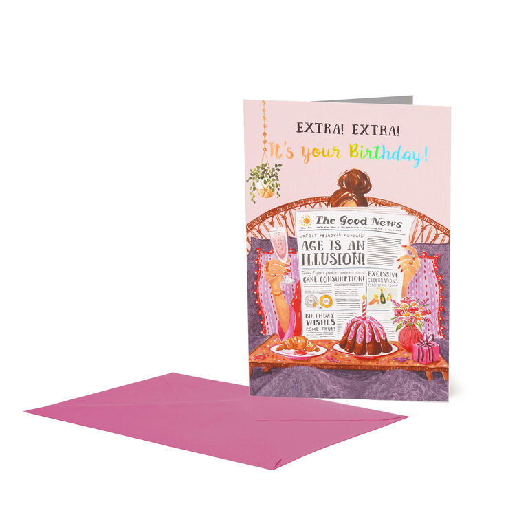Birthday Card - Large - Greeting Card - Birthday News