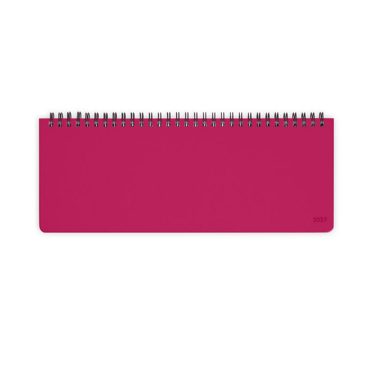 13-Month Desk Planner 2027 - Raspberry Jam