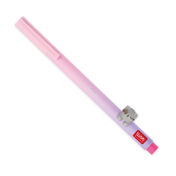 Gel Pen with "Be Curious" Kitty Animal Decoration - Lovely Friends