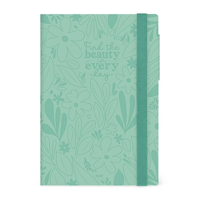 12-Month Medium Weekly Diary with Notebook 2027 - Botanic Garden