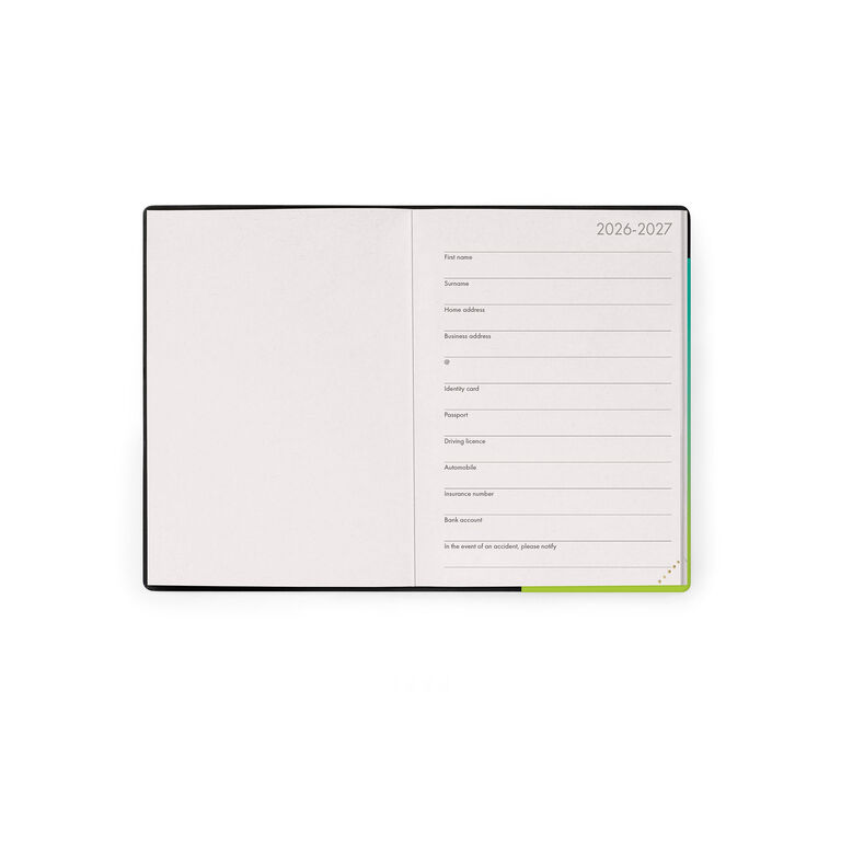 16-Month Small Daily Diary for 2026/2027 - Shades of Green