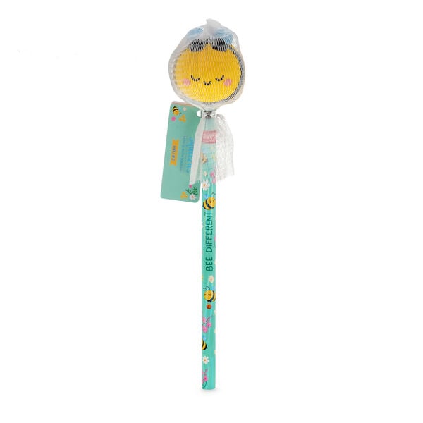 Pencil with Squishy Bee "Be Different" - Squeezies Pencil with Squishy Bee "Be Different" - Squeezies
