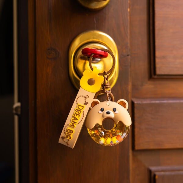 Teddy Bear Liquid Keychain - Shake a Wish