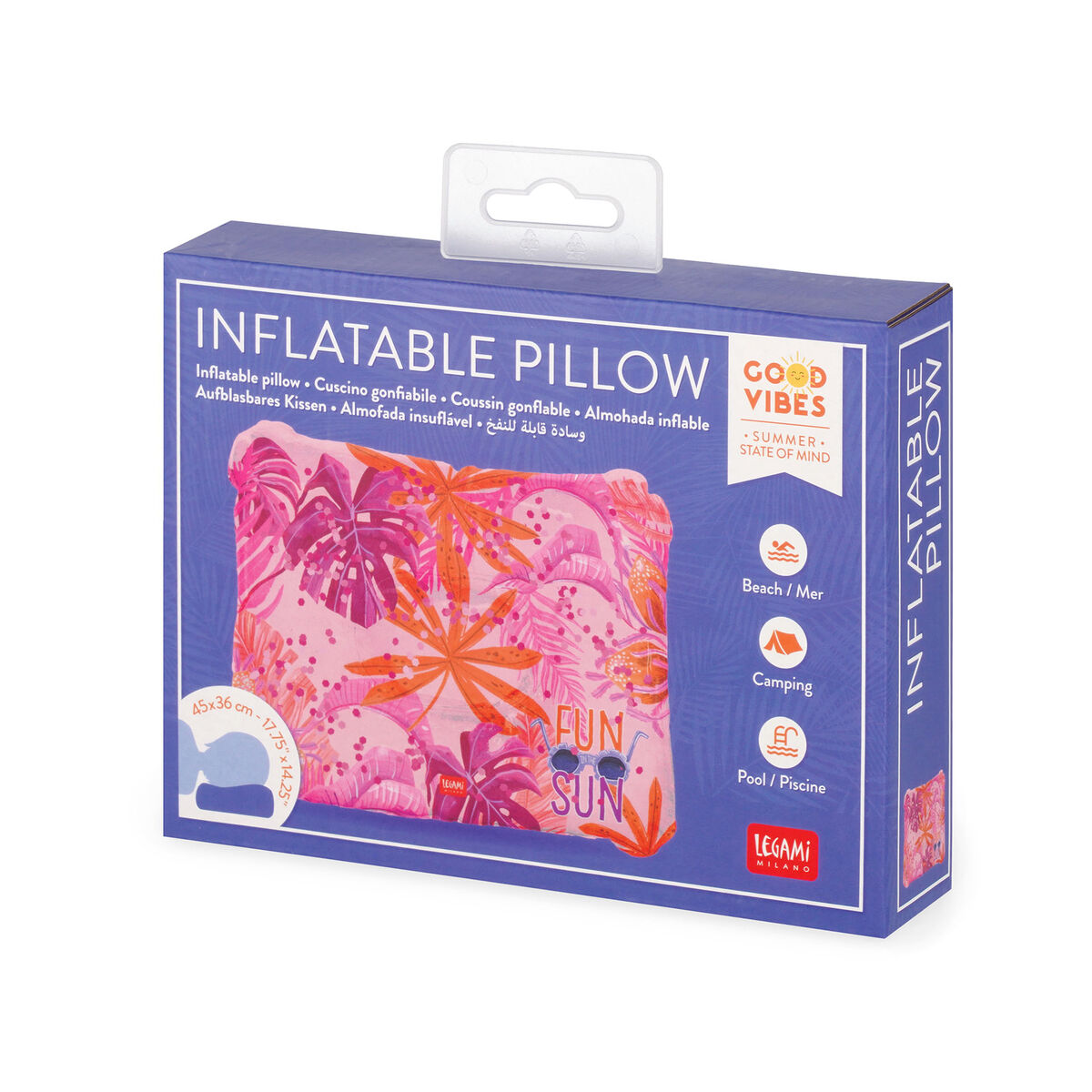 Inflatable Pillow - Good Vibes, , zoo