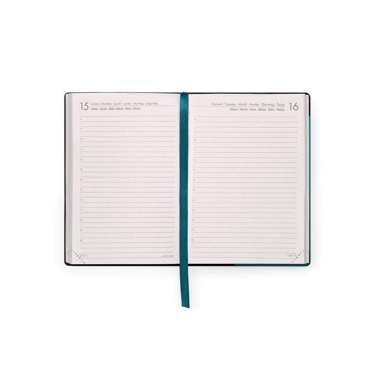 16-Month Small Daily Diary for 2026/2027 - Deep Teal