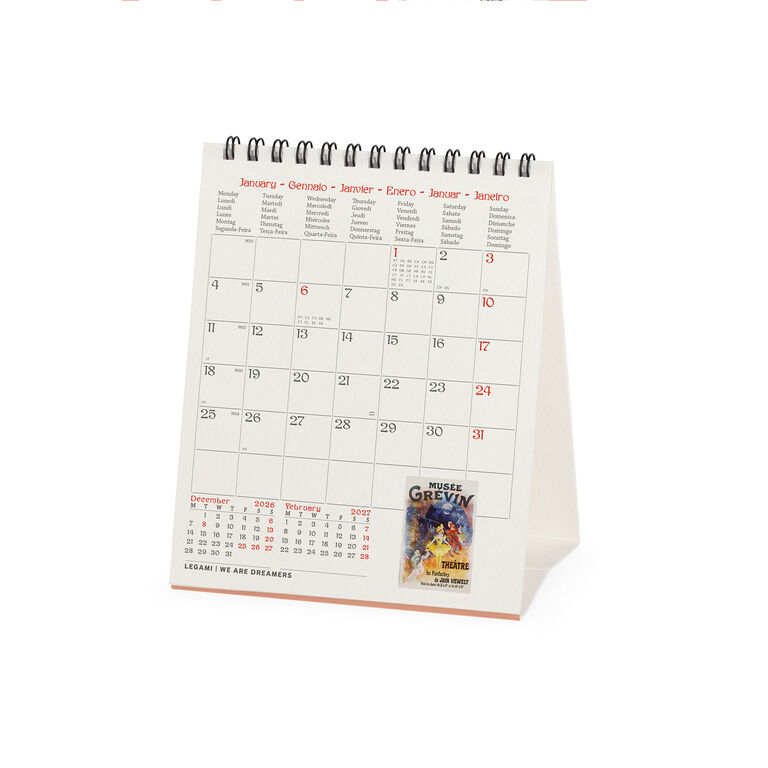 Calendario da Tavolo 2027 - 12 x 14,5 cm - Belle Époque