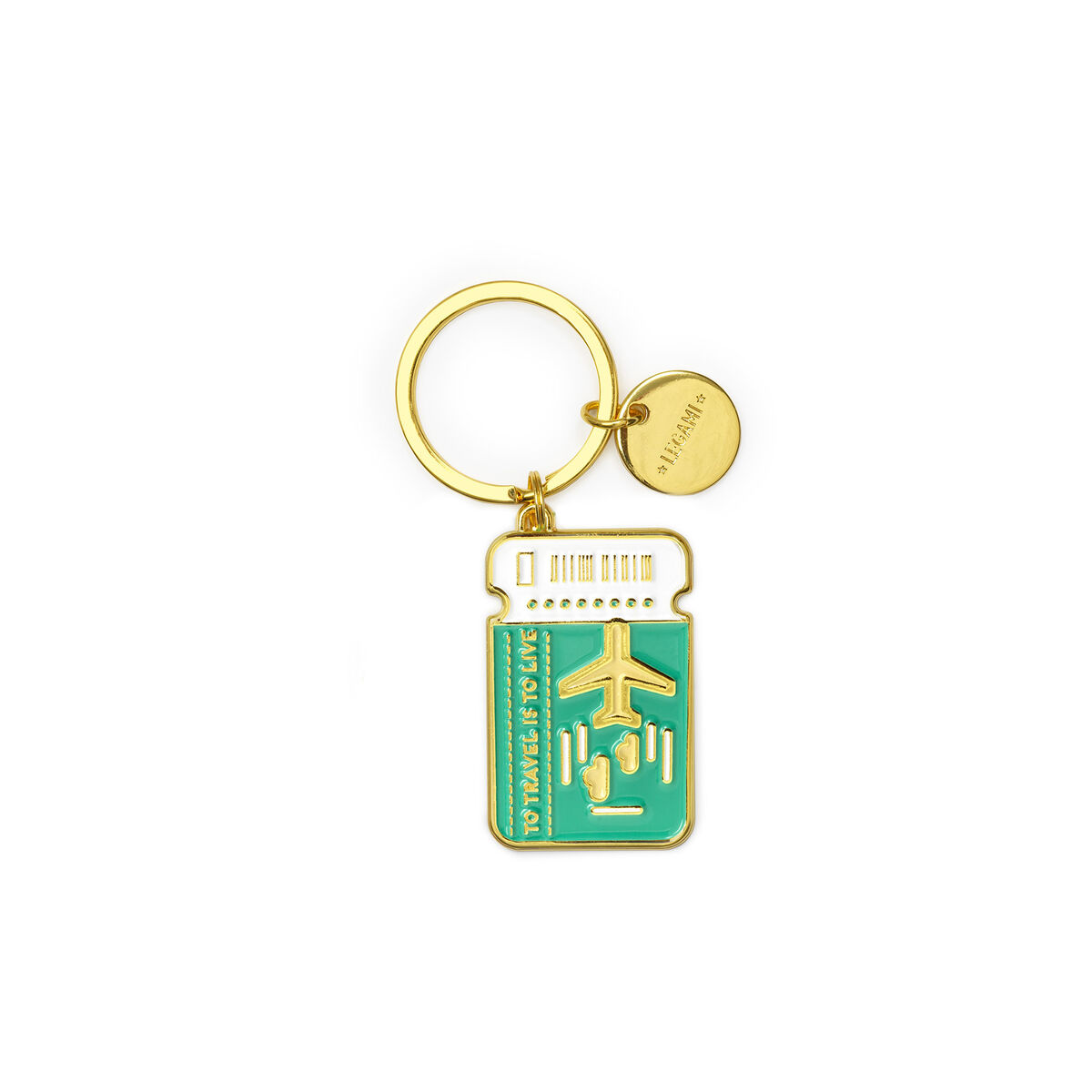 Porte-clés Voyage En Métal Argenté - Motif Ciel, Vol, Voyage - Idée Cadeau Unisexe