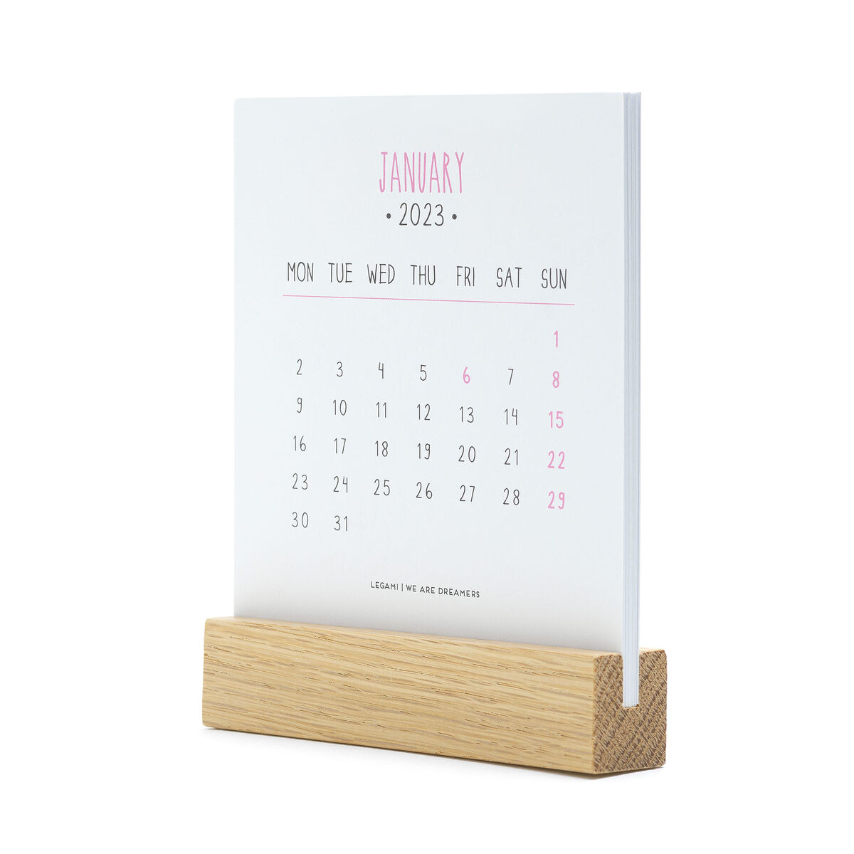 Calendar With Wooden Base 2023, , zoo