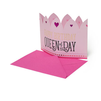 3D Greeting Card - Happy Birthday - Queen Crown